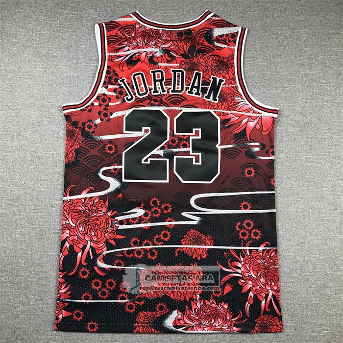Camiseta Chicago Bulls Michael Jordan NO 23 Mitchell & Ness Lunar New Year Rojo